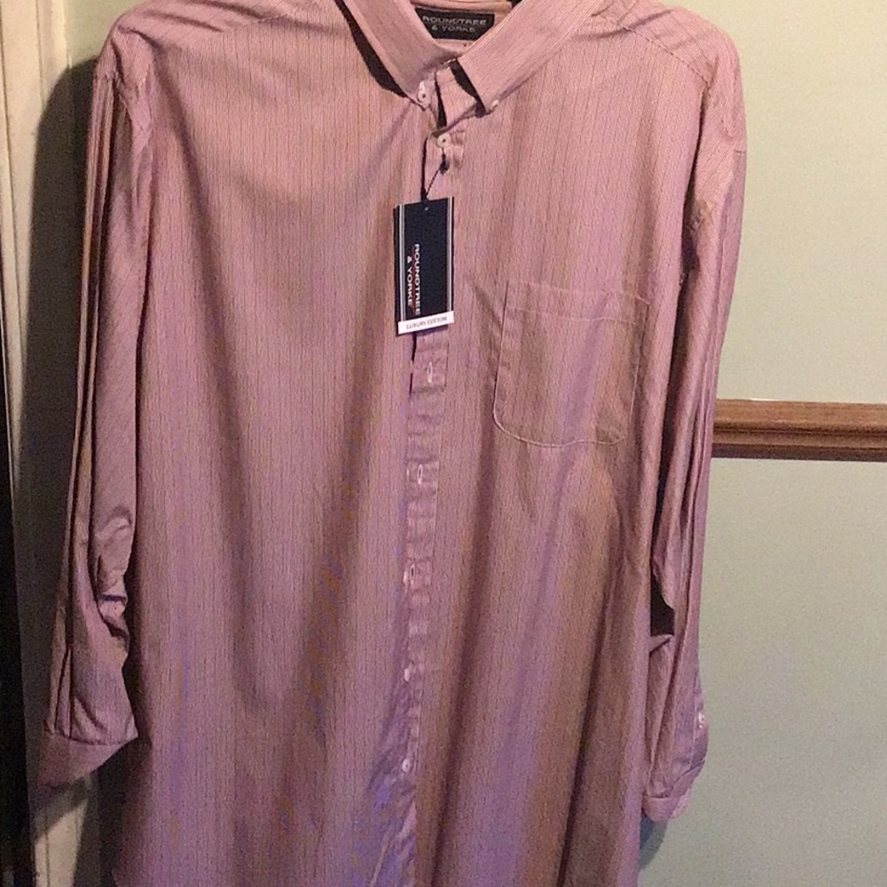 Roundtree & Yorke Pink Casual Button Down Shirt